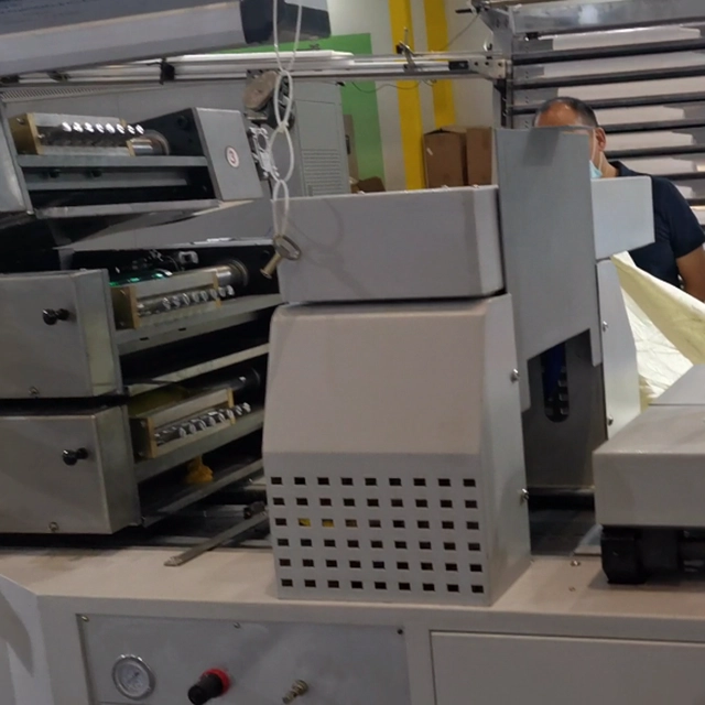 Plastic offset printing machine automatic 6colors custom logo ice cream container cover lid printer