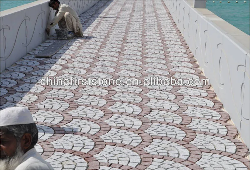 G682 Golden Beach 10X10 Driveways Walkways Pavers Outdoor Paving Driveway Granite Split Face Paving Stone FIRST Stone CE+ISO9001