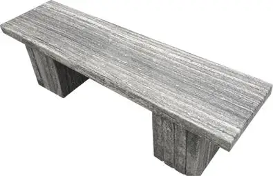 Golden Yellow Travertine Outdoor Garden Benches Stone Park Garden Bench