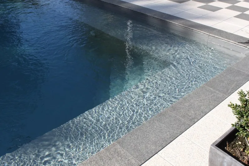 Black Granite Swimming Pool Half Bullnose Border Coping Tile
