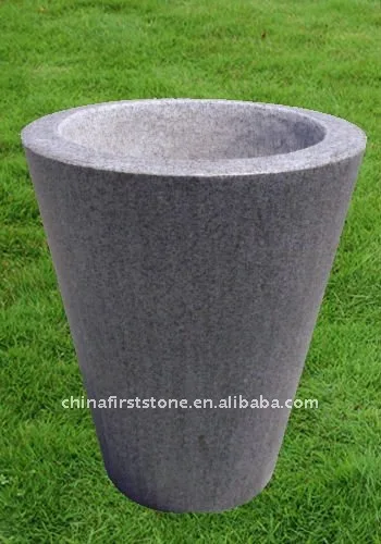Maceta de travertino beige para exteriores en venta