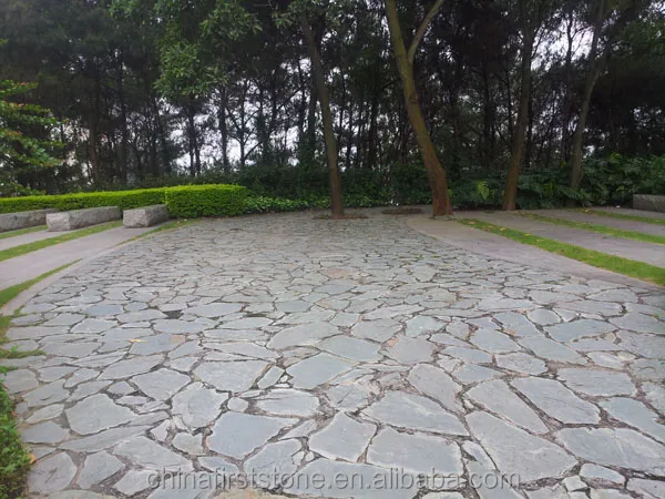 Padang Dark G654 Granite Garden Crazy Random Paving Stone Moulds Tiles