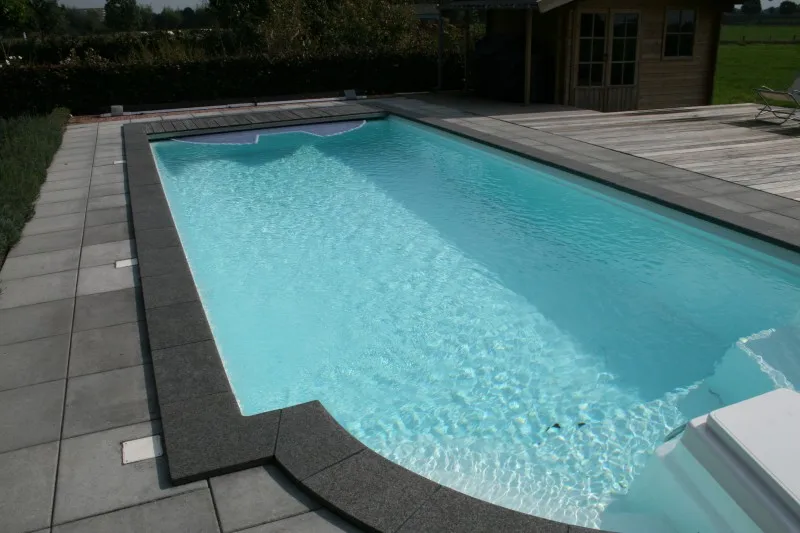 Chinese Grey Granite Exterior Straight Edge Pool Capping
