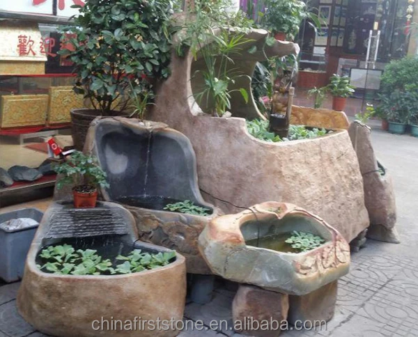 GGV297 Cheap Out Door Garden Natural Rock Stone Water Fountain
