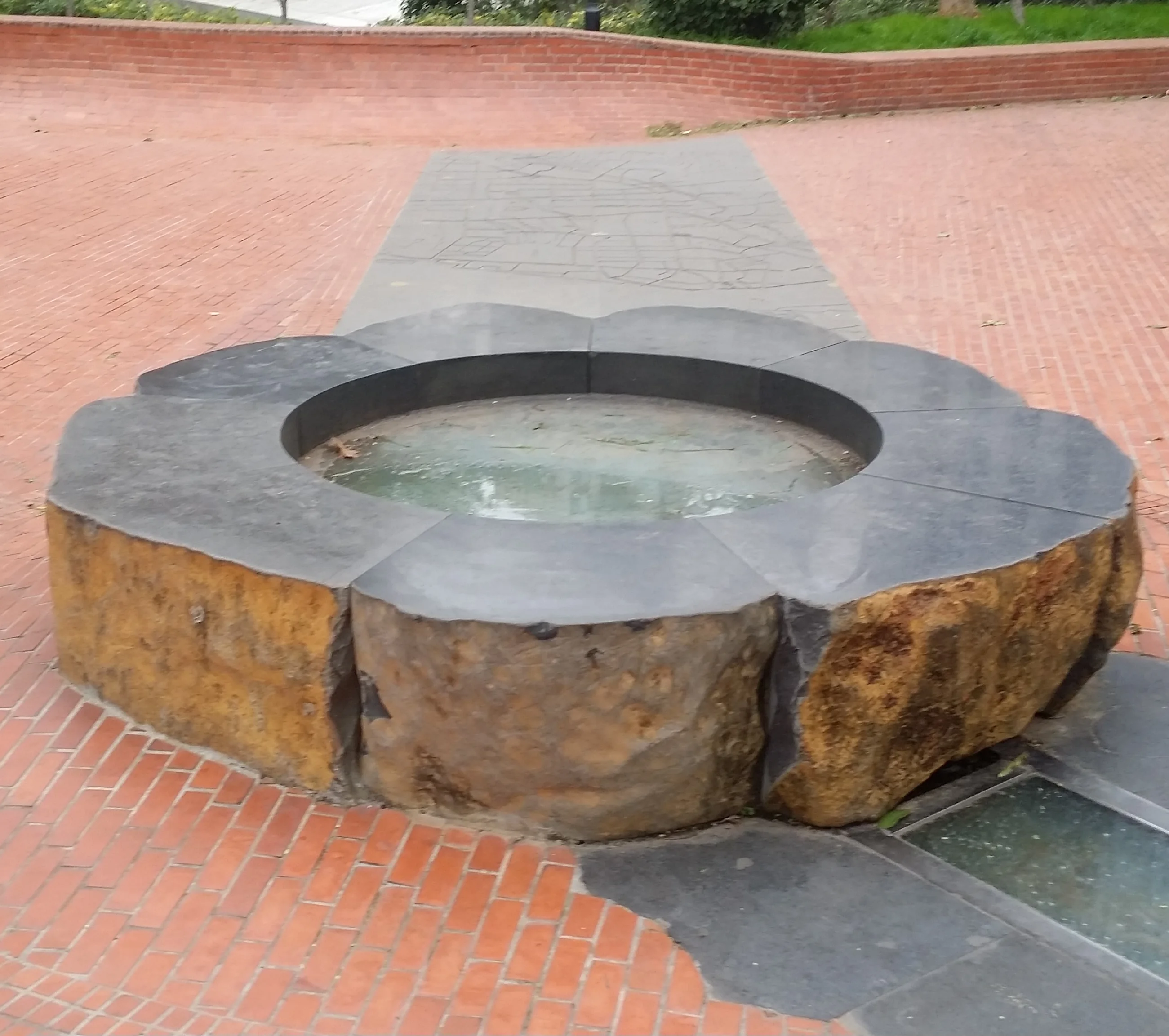 Stree Public Furniture Light Black Granite Big Block Cut to Size Outdoor Solid Stone Bench