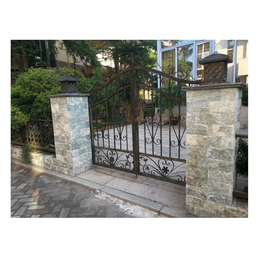 Customized Project Ivy Quartz Crystal Pillar Gate Design Villa Column, Decorative Tiles For Pillars