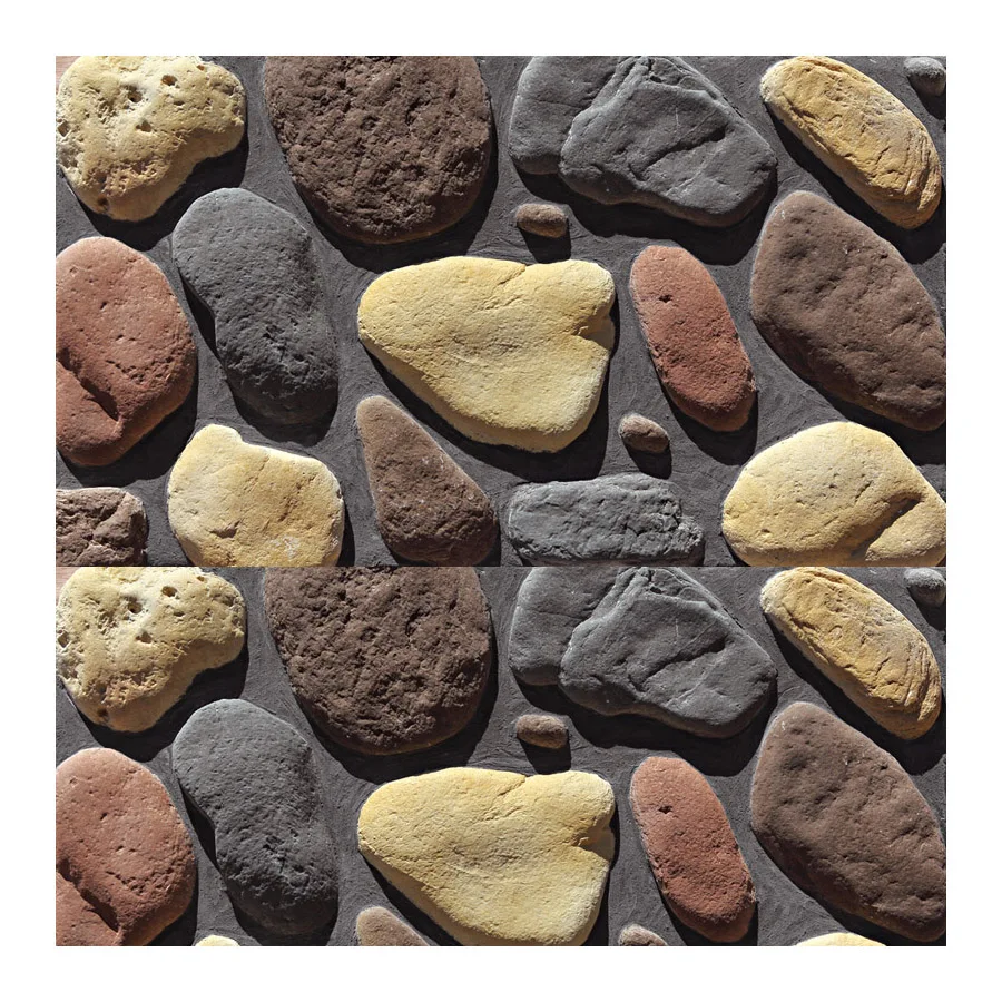 Villa Decoration River Pebble Rock Stone Retaining Walls