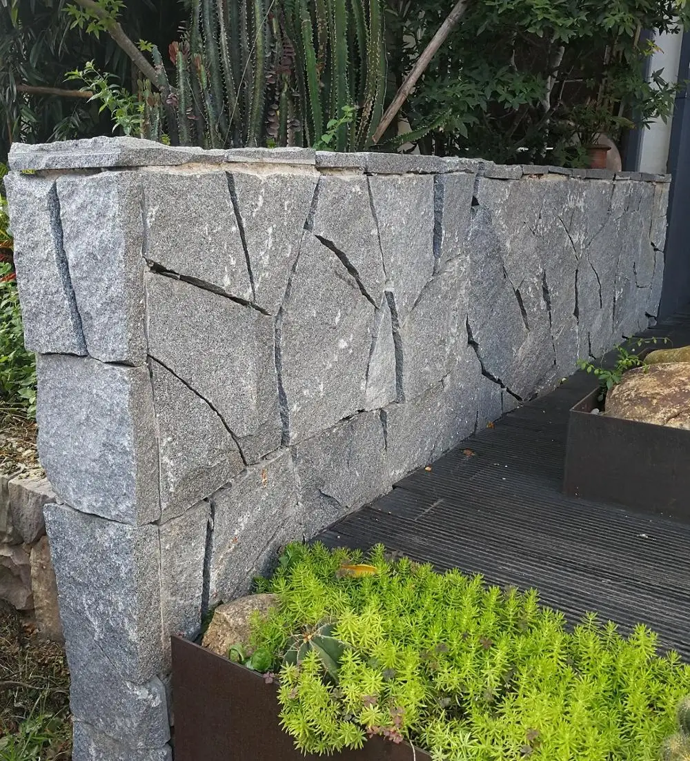 Padang Dark G654 Granite Garden Crazy Random Paving Stone Moulds Tiles