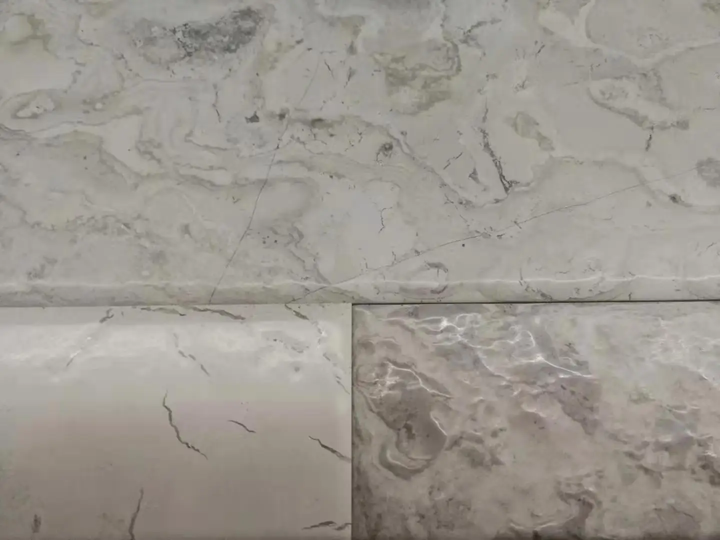 Cloud Grey Travertine French Pattern Tile