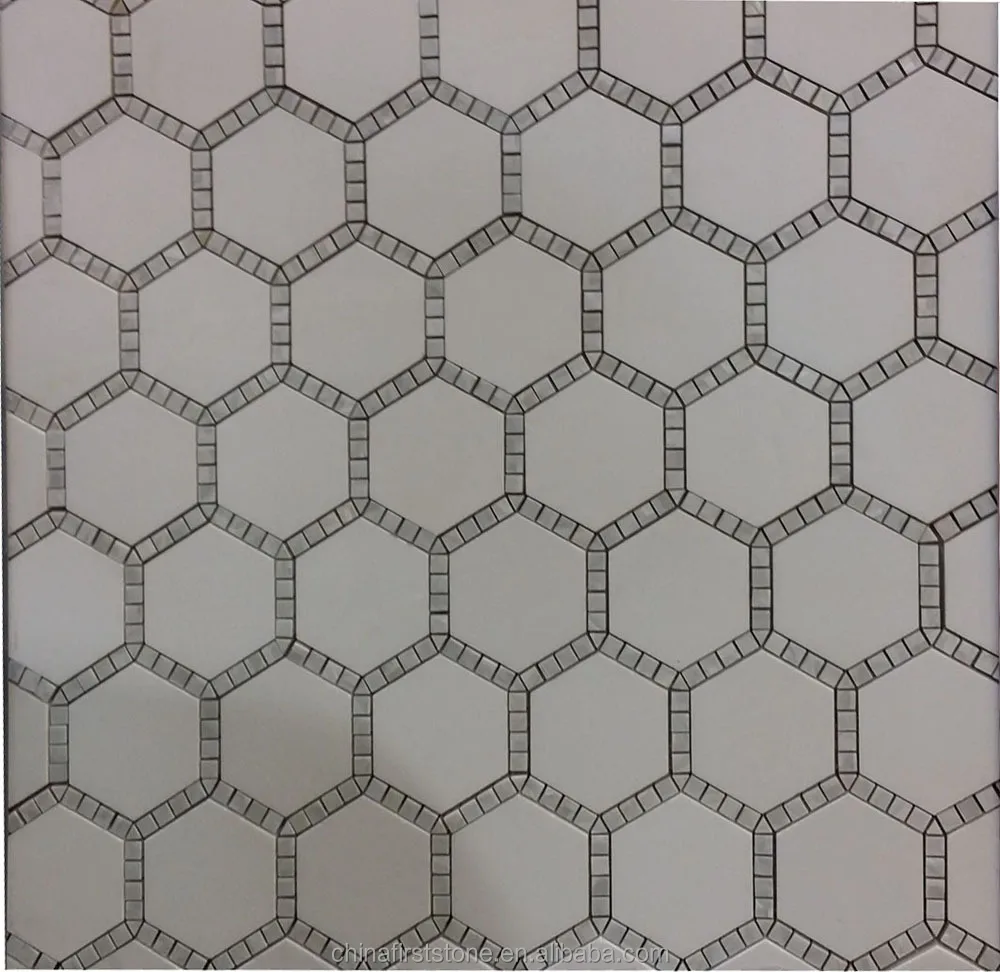 FSMT-HCM014-128-P Woven Shape Marble Mosaic