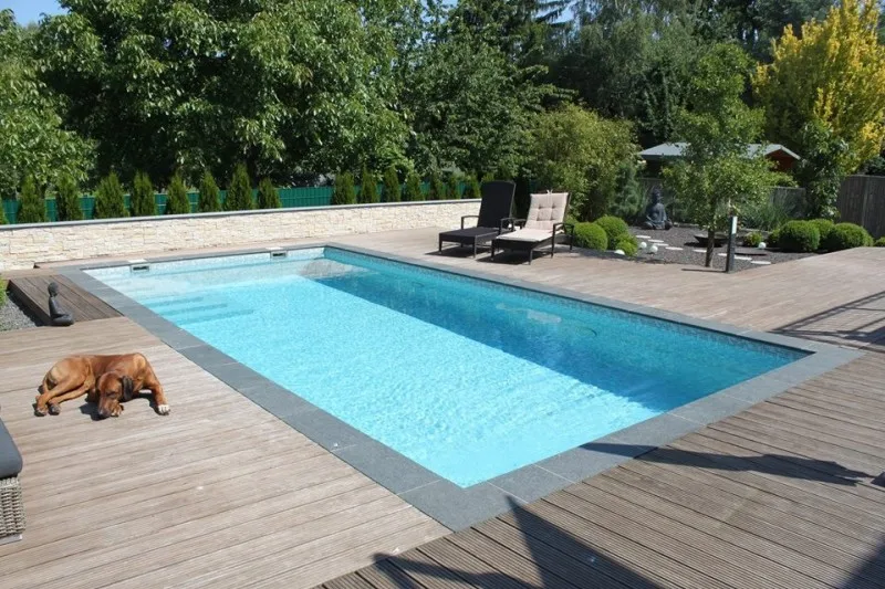 Chinese Grey Granite Exterior Straight Edge Pool Capping