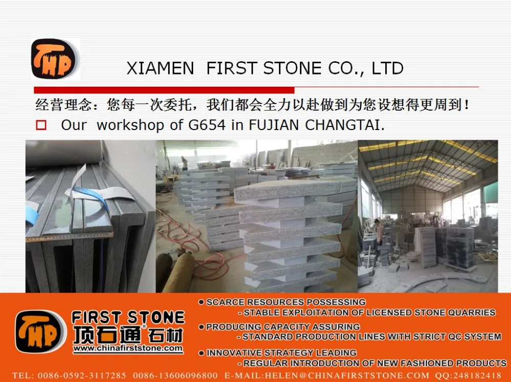 G654 Dark Grey Granite Curbstone Garden Edging Lawn Border Stone