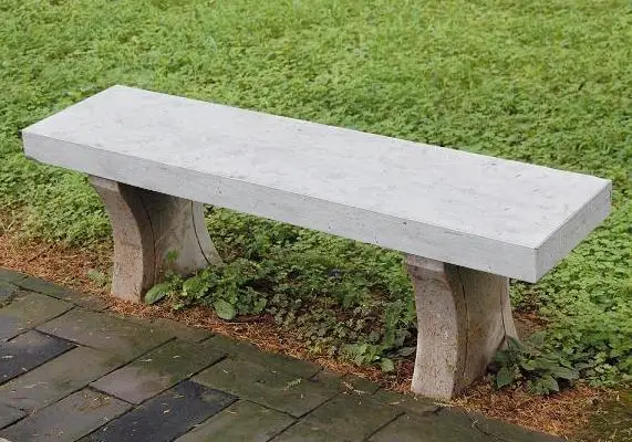 Golden Yellow Travertine Outdoor Garden Benches Stone Park Garden Bench