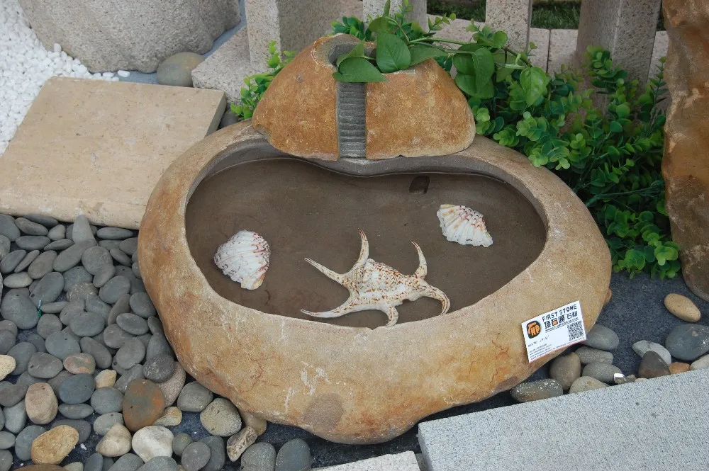 Natural River Rock Stone Garden Levitating Flower Plant Pot