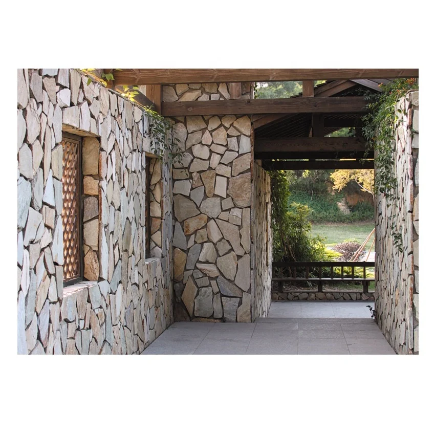 Exterior Wall Cladding Tiles Grey Slate Natural Stone