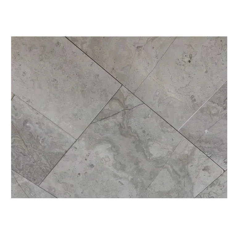Cloud Grey Travertine French Pattern Tile