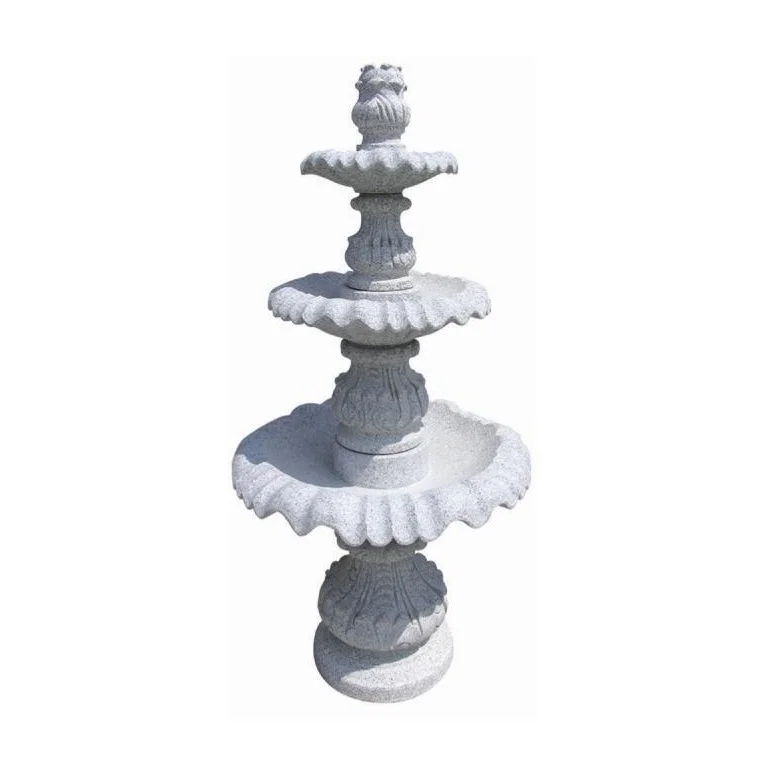 Fontaine à eau en travertin pour jardin extérieur