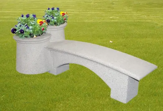 Golden Yellow Travertine Outdoor Garden Benches Stone Park Garden Bench