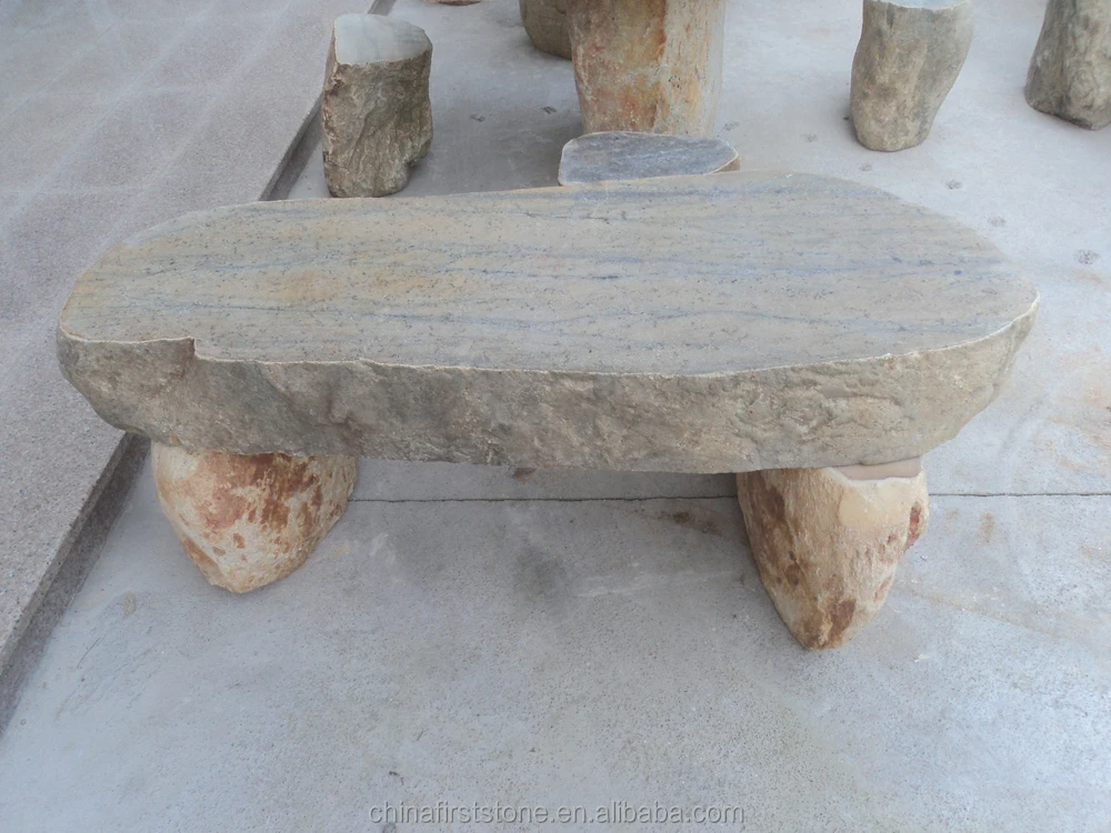 Banco de piedra natural para jardín GCF2004
