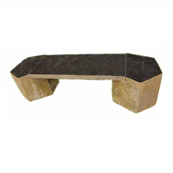 Golden Yellow Travertine Outdoor Garden Benches Stone Park Garden Bench