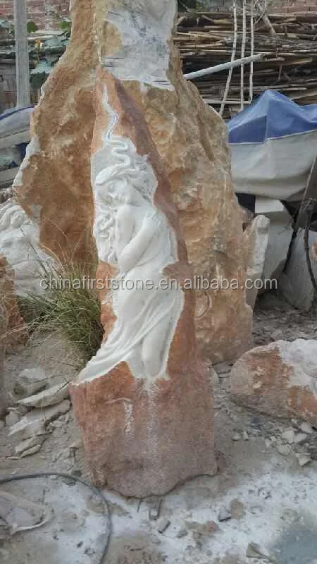 Natural White Marble Stone Life Size Naked Woman Sexy Garden Figure Statues Sculpture