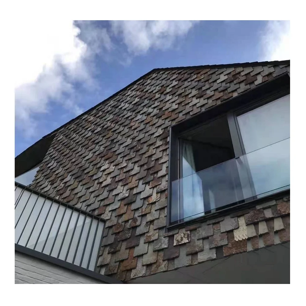 Exterior Wall Cladding Tiles Grey Slate Natural Stone