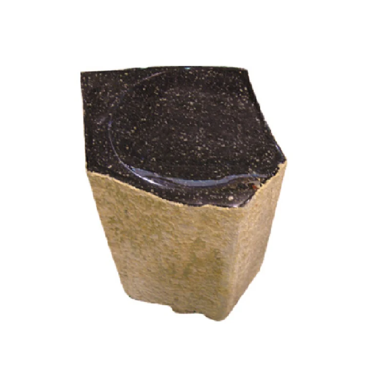 Chaise longue en granit noir et basalte poli naturel pour extérieur et intérieur GCF256