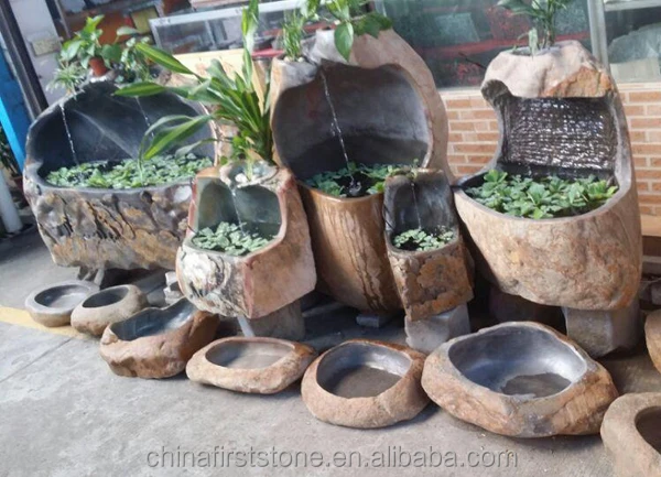GGV297 Cheap Out Door Garden Natural Rock Stone Water Fountain