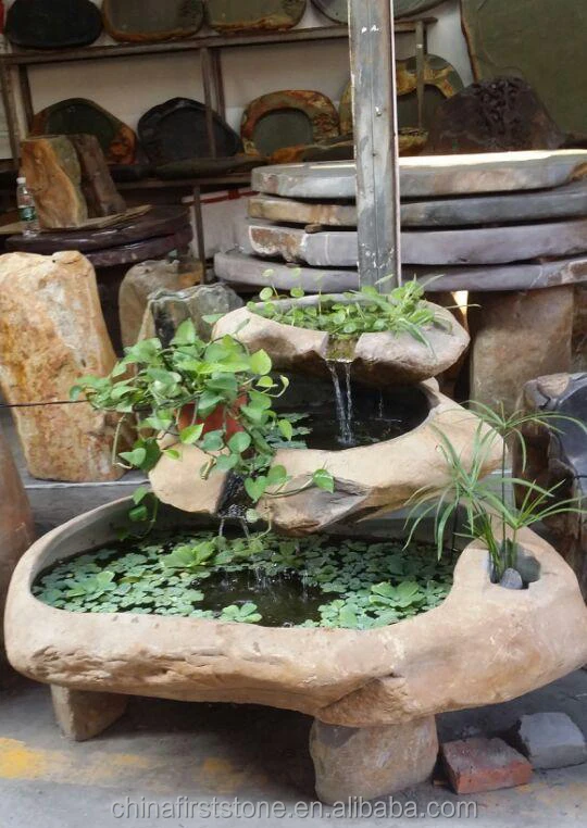 GGV297 Cheap Out Door Garden Natural Rock Stone Water Fountain