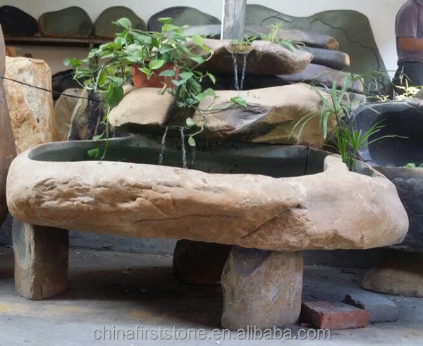 GGV297 Cheap Out Door Garden Natural Rock Stone Water Fountain