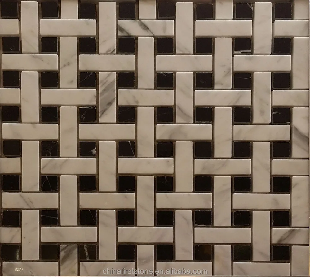 FSMT-HCM014-128-P Woven Shape Marble Mosaic