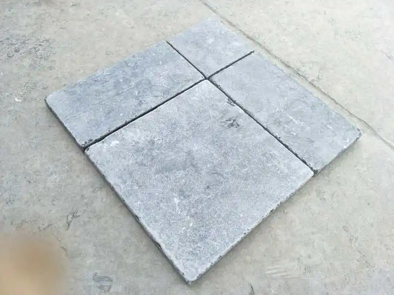 Famous Limestone Blue Stone Tumbled Limestone Decking Tiles 300X300, Outdoor Patio Flooring Deck Tile