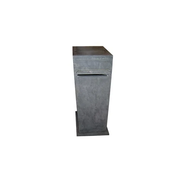 MAMG006 Wholesale Blue Limestone Garden Letter Box Stone Mailbox Outdoor With Stand Design