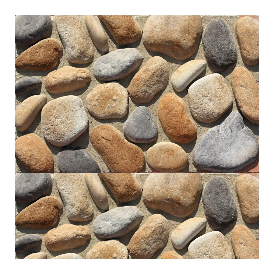 Villa Decoration River Pebble Rock Stone Retaining Walls