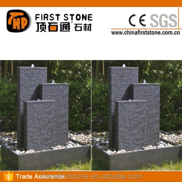 Fuente de agua para jardín de granito gris de piedra natural GAF381