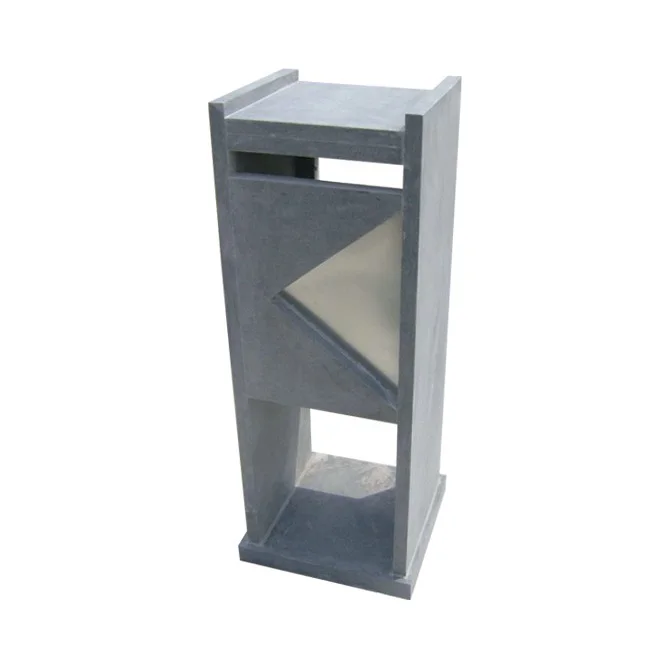 MAMG006 Wholesale Blue Limestone Garden Letter Box Stone Mailbox Outdoor With Stand Design