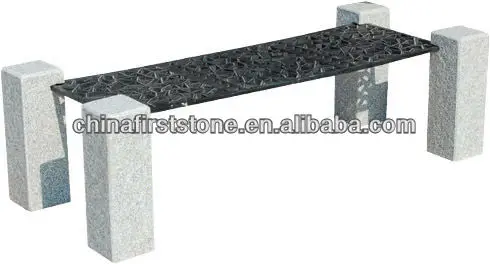 Banc d'extérieur en granit blanc sésame G603 Banc d'extérieur en granit blanc sel Banc de jardin en granit
