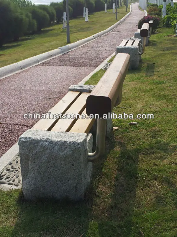 Banc d'extérieur en granit blanc sésame G603 Banc d'extérieur en granit blanc sel Banc de jardin en granit