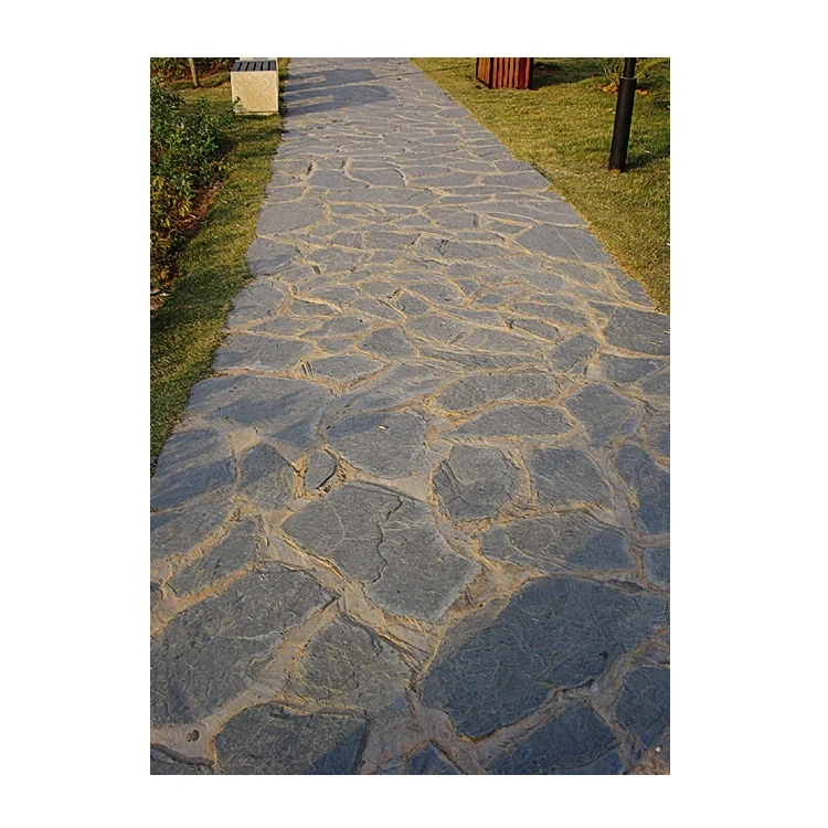 Padang Dark G654 Granite Garden Crazy Random Paving Stone Moulds Tiles