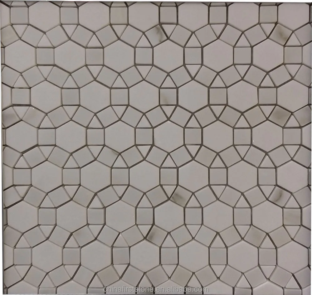 FSMT-HCM014-128-P Woven Shape Marble Mosaic