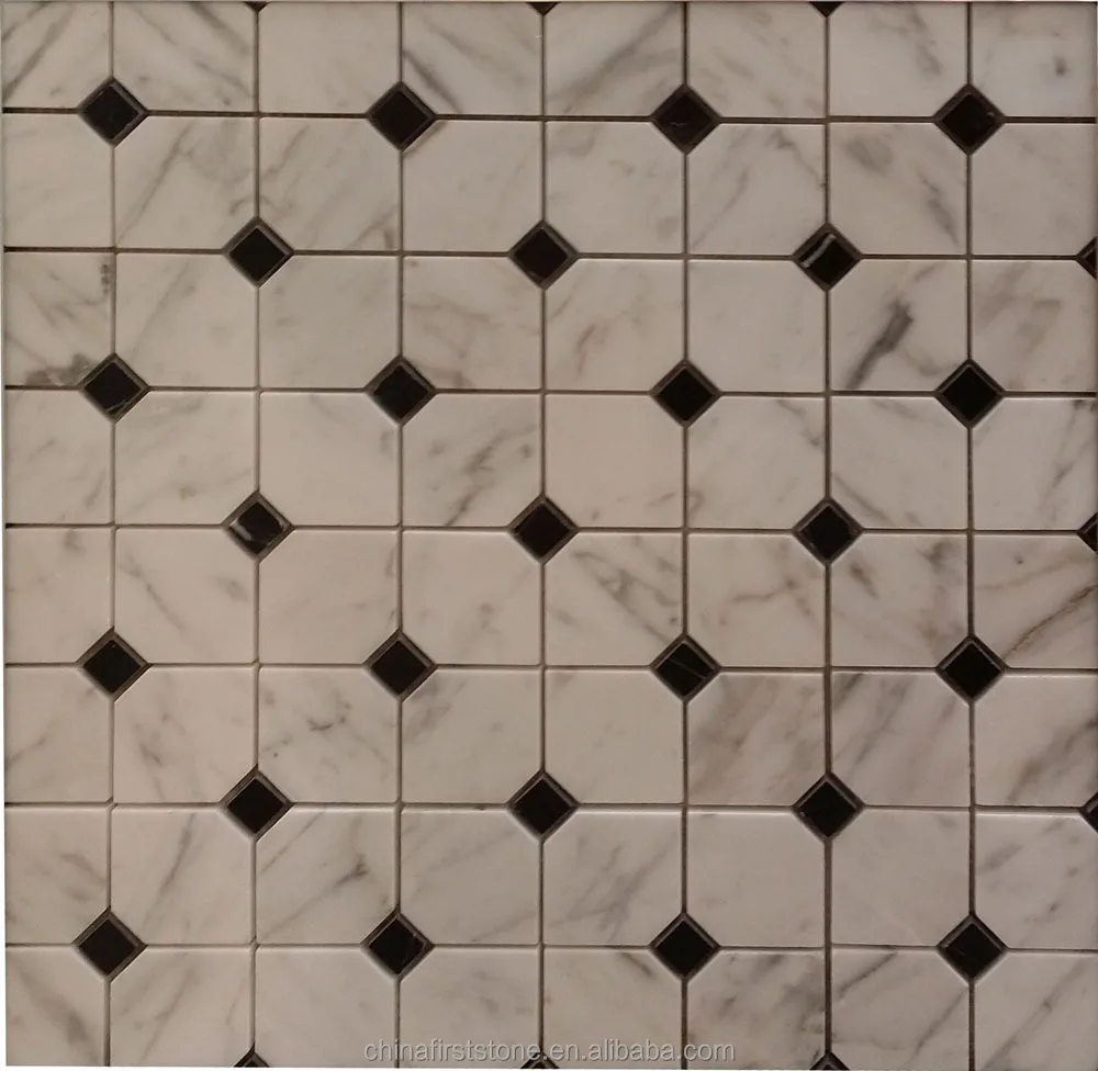 FSMT-HCM014-128-P Woven Shape Marble Mosaic