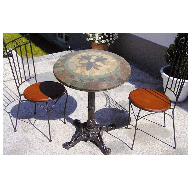 Natural Stone Round Mosaic Table Top Garden Coffee Table