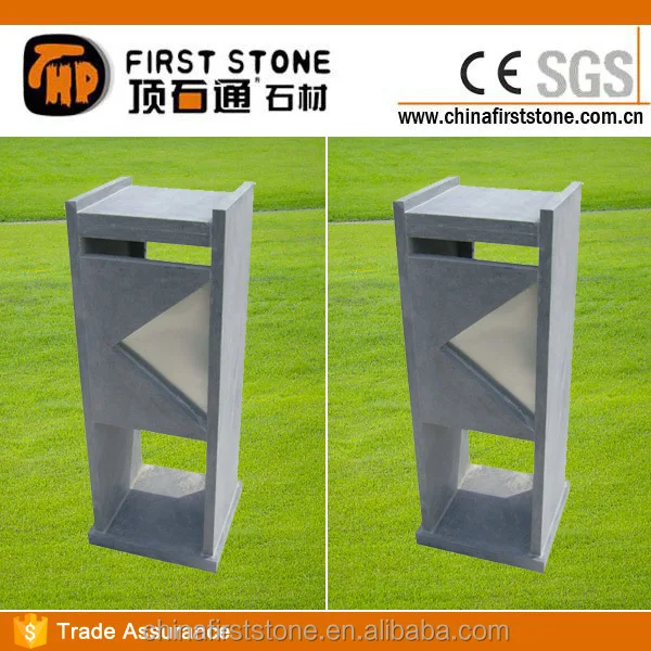 GAMG015 Blue Limestone Letter Boxes Stone Mailbox Natural Outdoor Waterproof Garden