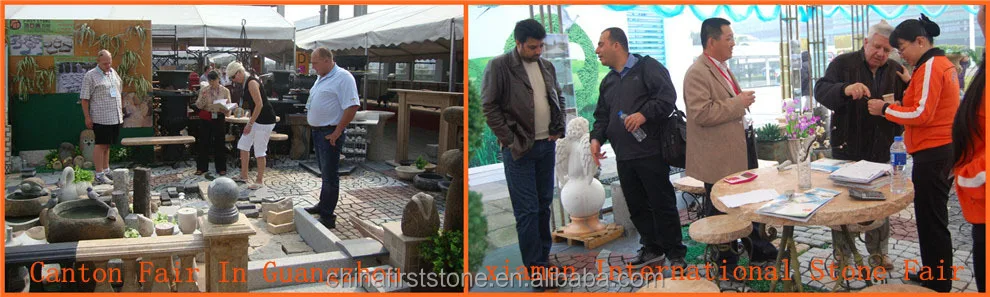 Fuente de agua para jardín con bola giratoria redonda de piedra negra GAF370