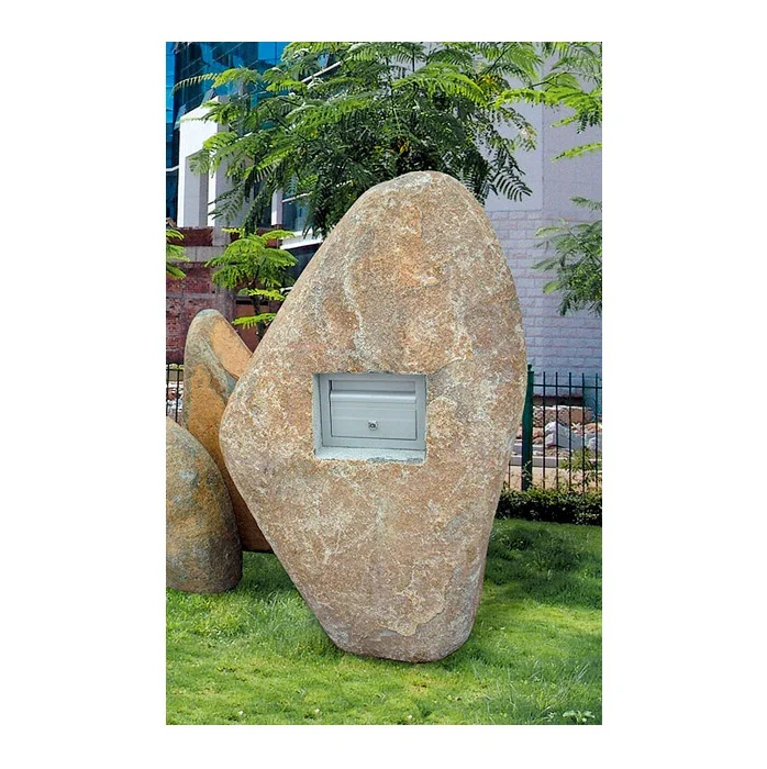 MAMG006 Wholesale Blue Limestone Garden Letter Box Stone Mailbox Outdoor With Stand Design