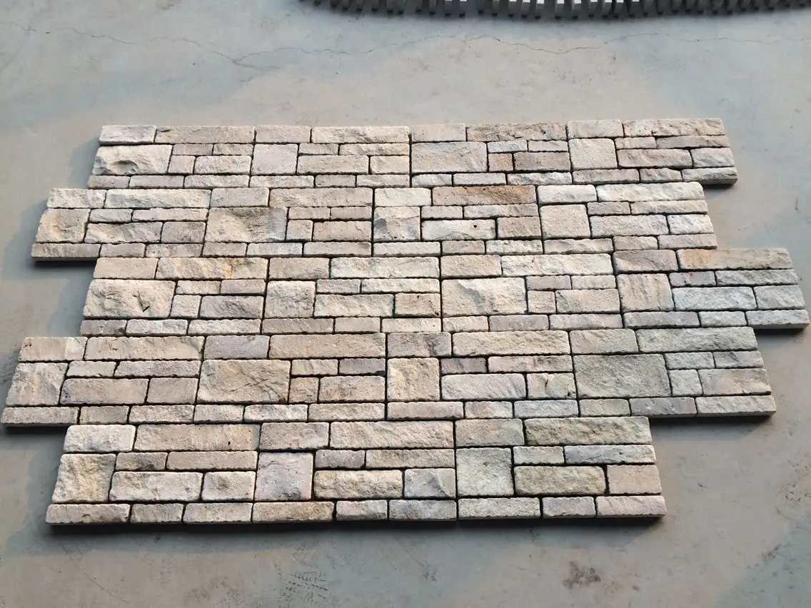Yellow Limestone House Outdoor Exterior Wall Tiles Prices