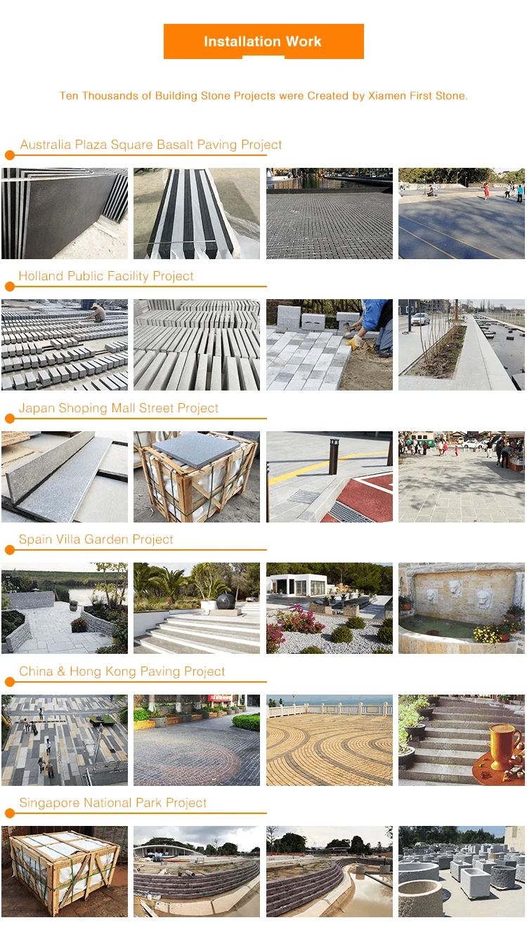 G682 Golden Beach 10X10 Driveways Walkways Pavers Outdoor Paving Driveway Granite Split Face Paving Stone FIRST Stone CE+ISO9001