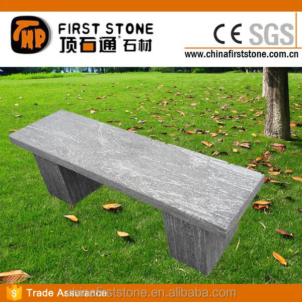 Banc d'extérieur en granit blanc sésame G603 Banc d'extérieur en granit blanc sel Banc de jardin en granit