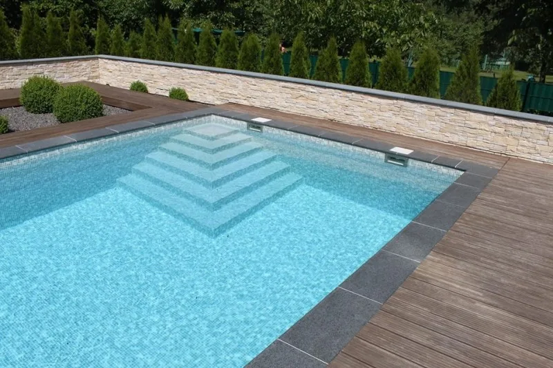Chinese Grey Granite Exterior Straight Edge Pool Capping