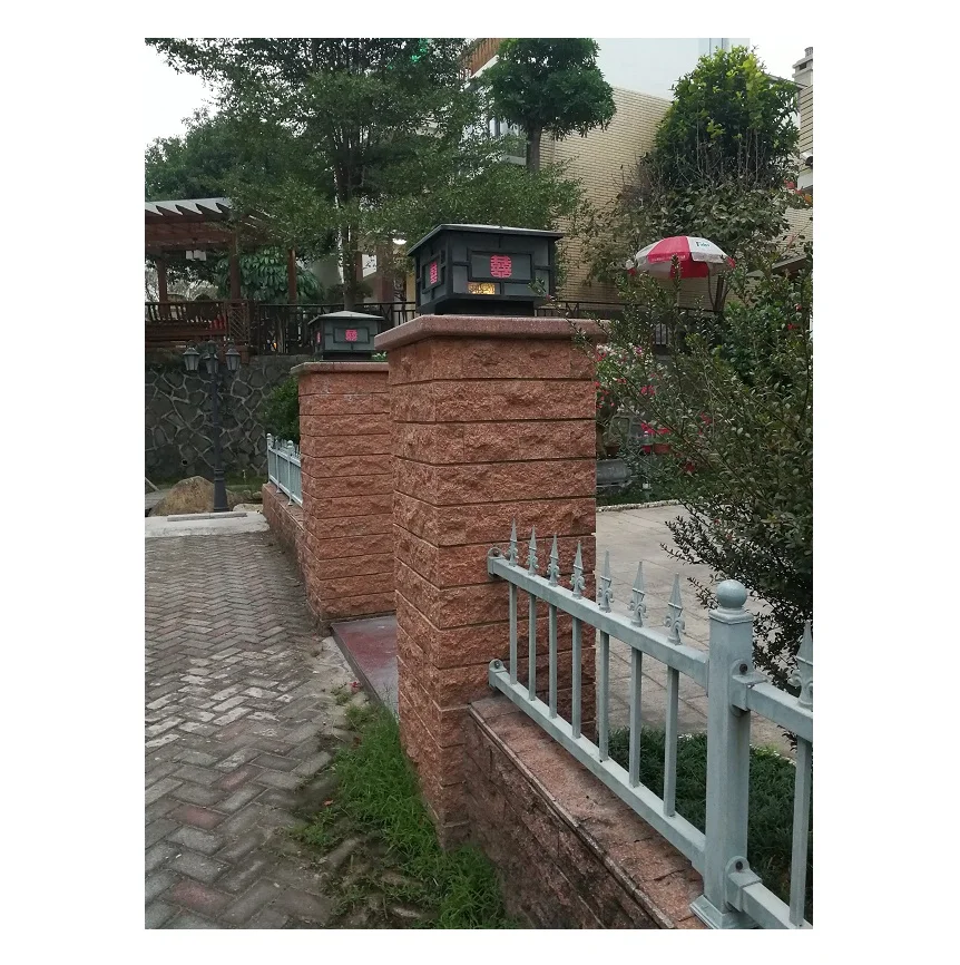 Customized Project Ivy Quartz Crystal Pillar Gate Design Villa Column, Decorative Tiles For Pillars
